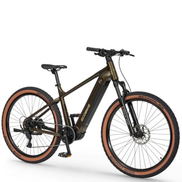 планинско електрическо колело екобайк sx 300 рамка 19 инча в зелен цвят